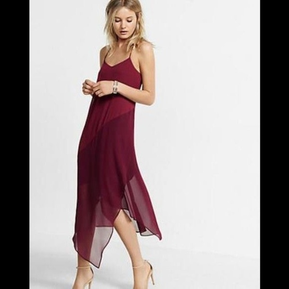 chiffon slip dress